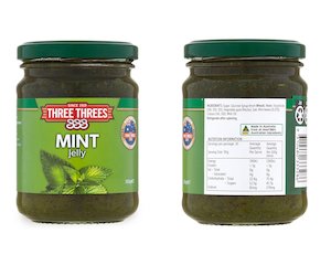 Products: Three Threes Mint Jelly 300g jar - The Gluten Free Goods