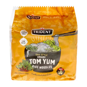 Pasta Rice Noodles: Trident Tom Yum Rice Noodles 220g (4 x 55g)