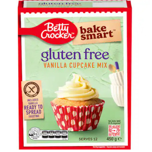 Baking Ready Mixes: Betty Crocker Bake Smart Vanilla Cupcake Mix Gluten Free 450g