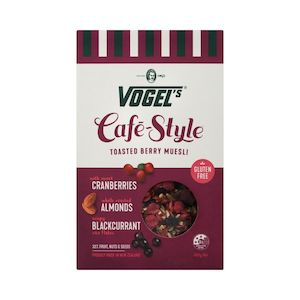 Breakfast: Vogels Cafe Style Berry Muesli Cereal