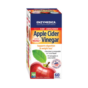 Enzymedica Apple Cider Vinegar Capsules - 60 caps - Bulk Buy Available