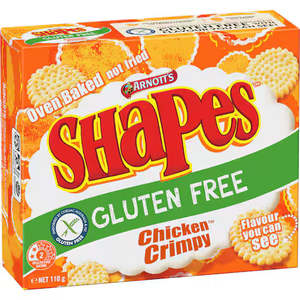 Arnotts Gluten Free Shapes Chicken Crimpy 110g