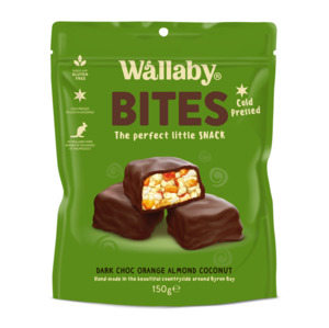 On Sale: Wallaby Bites Dark Choc Orange - SHORT DATED 25/6 - DELETED LINE