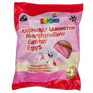 On Sale: Rainbow Raspberry Lamington Easter Eggs 320g