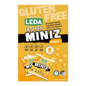 Snacks: Leda Cracker Miniz Cheese 6pk
