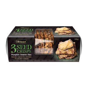 Biscuits Crackers: OB Finest 3 Seed Crackers