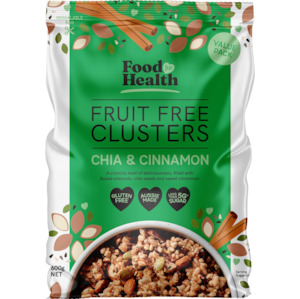 Food Health Fruit Free Clusters Chia & Cinnamon Cereal 1.3kg