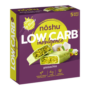 Snacks: Noshu Low Carb Indulgence Pistachio Bars 5pk 160g