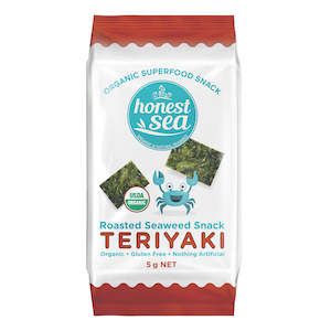 Palm Oil Free: Honest Sea Organic Seaweed Snack Sea Salt 10x 5g CASE CLEARANCE - SHORT DATED 6/6/25