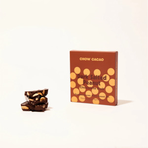 Vegetarian: Chow Cacao Choc Slabs Dark Salted Peanut 80G