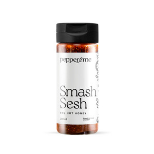 General Cooking: Pepper & Me Smash Sesh BBQ Hot Honey 280ml - Bulk Buy Available