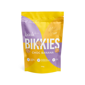 Vegan: Bask & Co Gluten Free Bikkies - Choc Banana 150g
