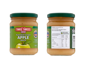 Three Threes Bulk: Three Threes Apple Sauce 280g - Bulk Buy Discount Available