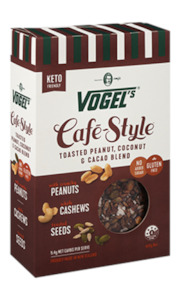 Breakfast: Vogels Cafe Style Peanut, Coconut & Cacao Muesli Cereal