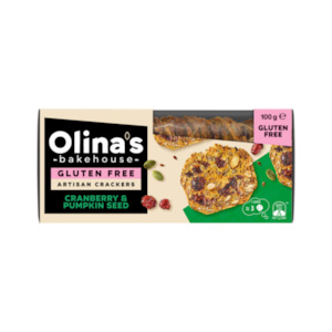 Snacks: Olina's Bakehouse Artisan Crackers Cranberry & Pumpkin Seed