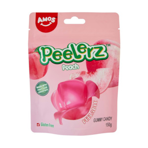 Amos Peelerz Peach Gummy Candy 150g