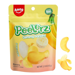 Amos Peelerz Banana Gummy Candy 150g