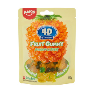 Sweets Treats: Amos 4D Fruit Gummy Pineapple Burst 150g