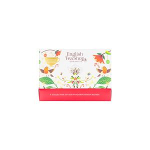 Nut Free: English Tea Shop Organic Advent Calendar - White Gift Box - 25 Tea Sachets