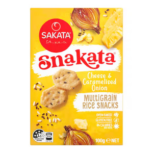 Snakata Rice Crackers Cheese & Caramelised Onion 100g