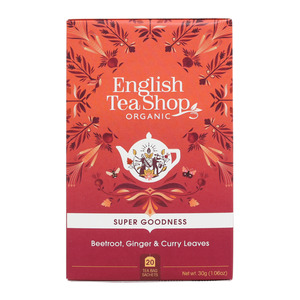 Nut Free: English Tea Shop Organic Beetroot, Ginger & Curry Leaves 20pc