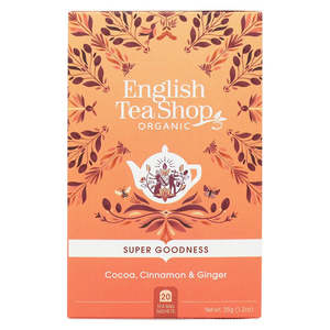 Nut Free: English Tea Shop Organic Cacao, Cinnamon & Ginger 20pc