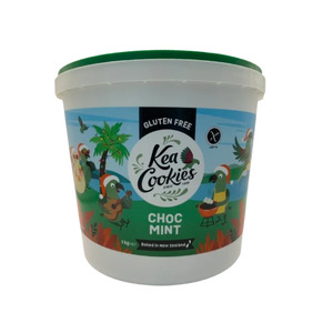 Kea Cookies Choc Mint Xmas 1kg Bucket - Bulk Buy Discount Available