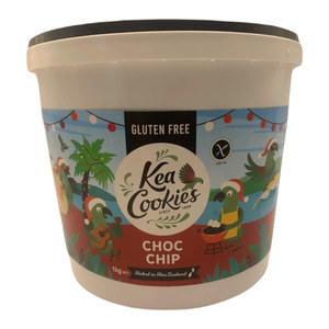 Kea Cookies Choc Chip Xmas 1kg Bucket - Bulk Buy Discount Available
