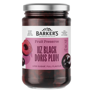 Vegan: Barkers Fruit Preserve NZ Black Dorris Plum 350g