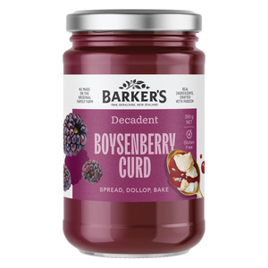 Barkers Decadent.Boysenberry Curd 350g - LIMITED EDITION