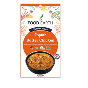 Sauce Stock Marinade: Food Earth Organic Simmer Sauce - Butter Chicken 300g (2x150g)