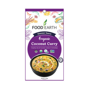 Food Earth Organic Simmer Sauce - Coconut Curry 300g (2x150g)