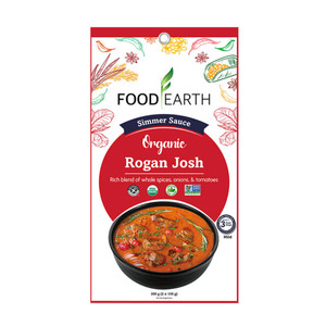 Food Earth Organic Simmer Sauce - Rogan Josh 300g (2x150g)