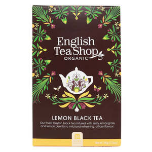 Beverages: English Tea Shop Organic Lemon Black Tea Teabags 20pc