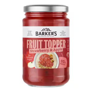 Barkers Fruit Topper Strawberry & Apple 300g