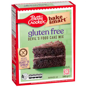 Baking Ready Mixes: Betty Crocker Bake Smart Devil's Food Cake Mix Gluten Free 540g