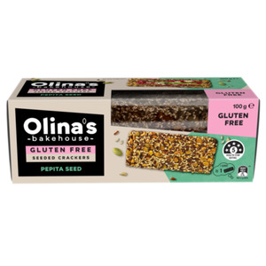 Olinas No Gluten Pepita Seed Seeded Crackers 100g