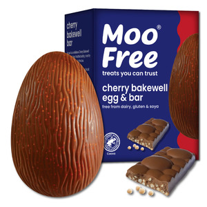 Moo Free Easter Cherry Bakewell Egg & Bar 135g - LIMITED STOCK