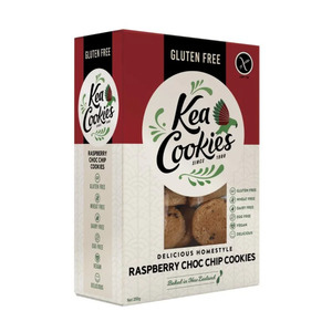 Dairy Free: Kea Cookies Raspberry Chocolate Chip Cookies 250g - Bulk Buy Discount Available