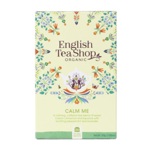 English Tea Shop Organic Wellness Tea Calm Me 20pc - Bulk Buy Available