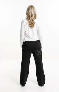 Home Lee: Avenue Pants - Black with Black Cross