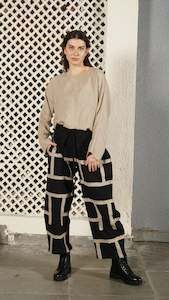 Imagine: Benton Linen Pants in Onyx