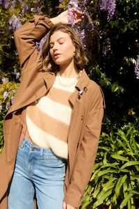 Isle Of Mine: Pallas Stripe Jumper - Toffee