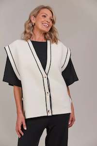 Eb Ive: Avino Knit Vest - Ecru