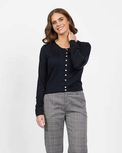 Coats: Merino Cropped Cardi - Black