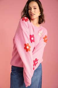 Haven: Delphi Jumper - Chilli/Pink