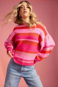 Yuma Jumper - Chilli/Pink