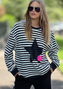 Hammill Co: Stripe Waffle Sweat