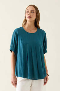 Isle Of Mine: Ingrid Pleat Top - Baltic