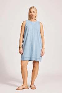 Eb Ive: Melenia Denim Tank Dress - Denim